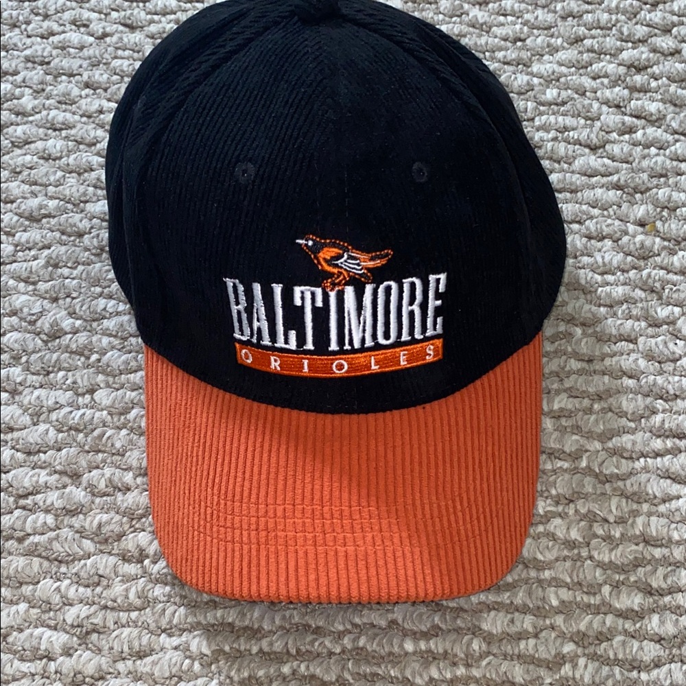 Baltimore Orioles Corduroy Black and Orange Cap, NWOT